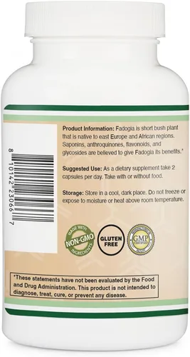 Vista 3 de Fadogia Agrestis 600mg Per Serving (60 Capsules) Powerful Extract to Support Athletic Performance (Third Party Tested, Non-GMO, Vegan, Gluten Free)