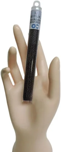 Vista 5 de Brown Opaque Miyuki - Cuentas de cristal redondas japonesas de rocailles 11/0 de aproximadamente 0.85 oz y tubo de 5 pulgadas