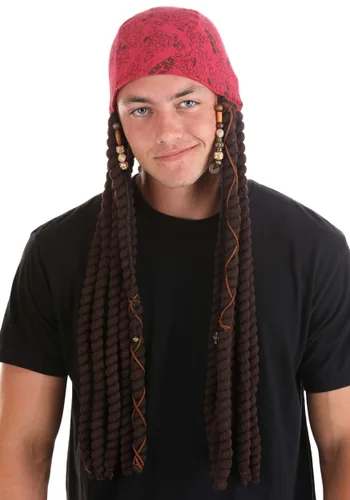 Vista 6 de Set de Banda y Rastas de Jack Sparrow para Adultos de Disney Multicolor
