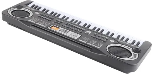 Vista 6 de Piano de teclado electrónico, piano digital eléctrico portátil de 61 teclas con micrófono, cable USB, cargador de enchufe de EE. UU., teclado