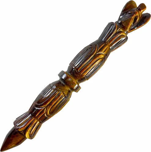 Vista 10 de Varita curativa de talla metafísica de amatista Lápiz de piedras preciosas talladas a mano de 6 pulgadas para meditación y masaje pagano Energía