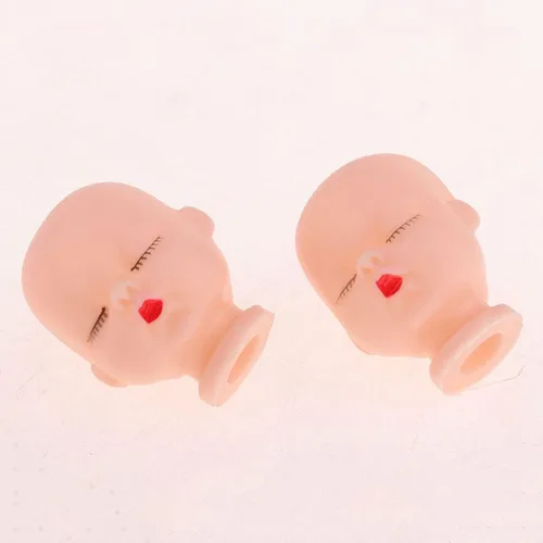 Vista 7 de Milageto 10 piezas de esculpir la cabeza modelo 1.378 in para la fabricación de muñecas DIY