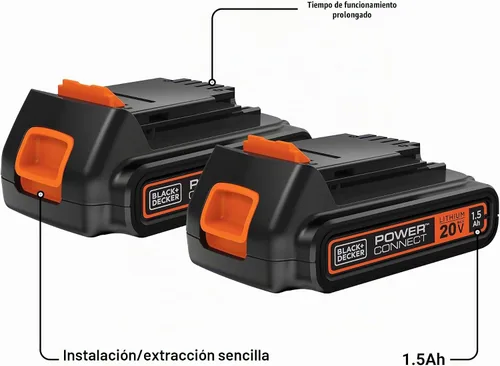 Vista 2 de BLACK+DECKER LBXR20-OPE2 Batería de 20 voltios de ion de litio, inalámbrica, 2
