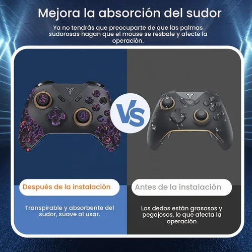 Vista 4 de NOUKAJU [Controlador + botón] Cinta de agarre de cobertura completa para FLYDIGI Vader 5 Pro, kit de actualización profesional de ratones