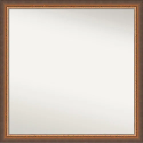 Vista 95 de Amanti Art Espejo de baño de bronce para sobre fregadero, 29 x 19 pulgadas, espejo rectangular de bronce antiguo, marco de madera tradicional