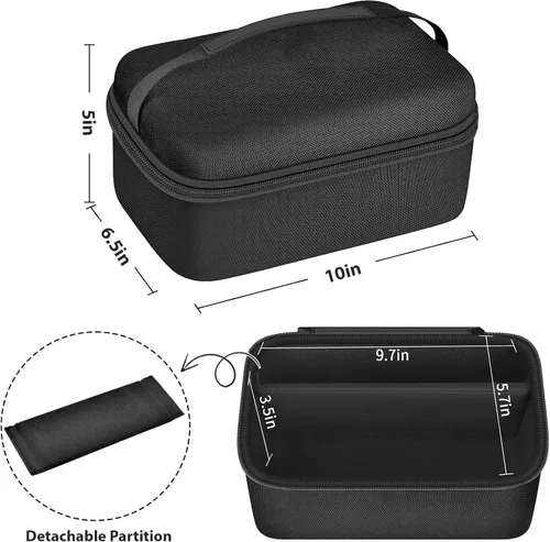 Vista 3 de Funda de proyector mejorada compatible con Magcubic HY300Pro+ / HY300PRO para ENUOSUMA HY300 ULTRA para proyector portátil Alwtniet 4K 1080P, Negro