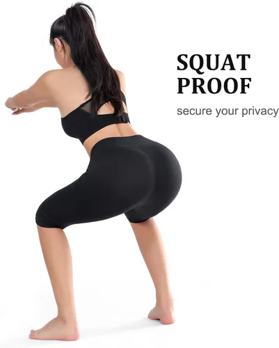 Vista 2 de FULLSOFT Paquete de 2 leggings hasta la rodilla para mujer, pantalones cortos capri de cintura alta, leggings de yoga casuales de verano