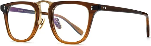 Vista 4 de HEPIDEM Marco de gafas de acetato para mujer, gafas cuadradas vintage para hombre, gafas ópticas