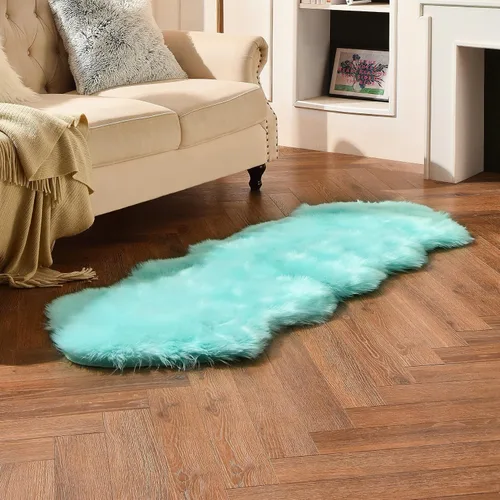 Vista 36 de duduta - Alfombra de pelo sintético de lana de oveja beige 2x3 pies, suave y esponjosa, funda para silla de pelo mullido, alfombra pequeña