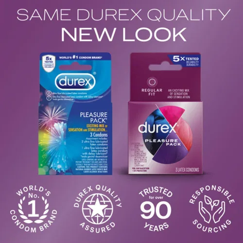 Vista 6 de Durex Pleasure Pack Condón, 3