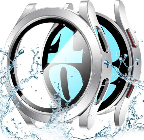 Vista 15 de Goton - Funda impermeable para Samsung Galaxy Watch 5 y 4 y FE, protector de pantalla de 40 mm con vidrio templado, 1 paquete de funda dura de PC