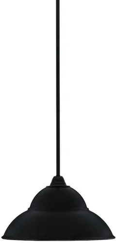 Vista 151 de Toltec Lighting Paramount - Mini colgante de 1 luz en acabado negro mate con cristal de arte perla de 7 pulgadas y estilo negro