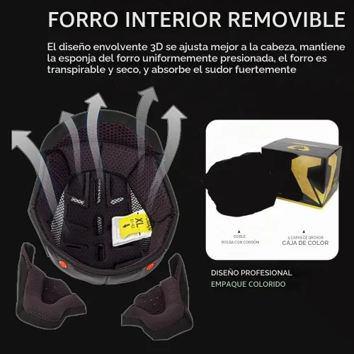 Vista 5 de AAREG - Casco de motocicleta con bluetooth, visera frontal abatible aprobada por DOT/ECE, viseras antivaho duales, para adultos, hombres, mujeres