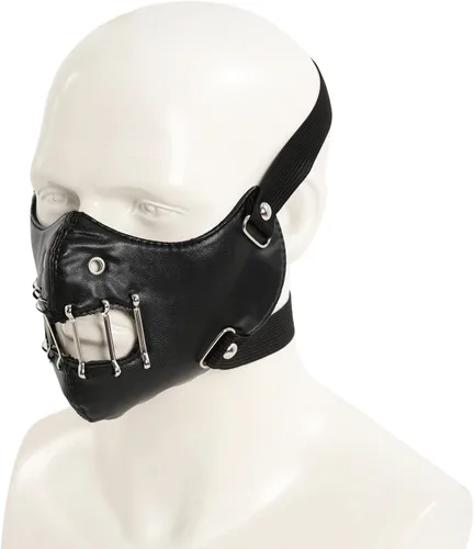 Vista 3 de Hannibal Lecter Máscara de cuero Silencio de los Corderos Cosplay
