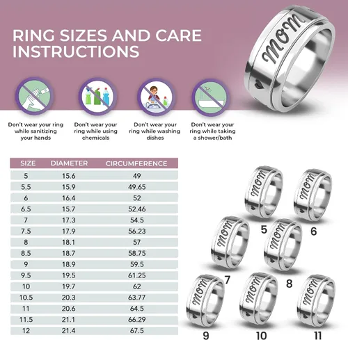 Vista 5 de Shop LC - Anillo giratorio de plata de ley 925, bohemio, hecho a mano, joyería única para hombres y mujeres, anillo para aliviar la ansiedad