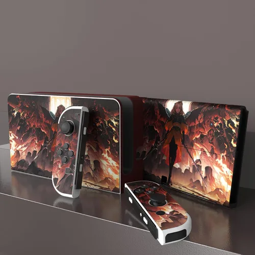 Vista 3 de PlayVital Juego completo de calcomanías protectoras para el modelo OLED de Nintendo Switch, calcomanías de vinilo personalizadas para consola Switch