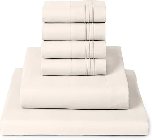 Vista 32 de Mellanni - Juego de sábanas individual de 4 piezas de la colección icónica, (incluyendo 2 fundas de almohada), bolsillo profundo de 16 pulgadas 1102