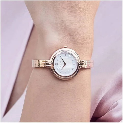 Vista 4 de Bulova Ladies Rhapsody Diamond Quartz Bracelet Watch