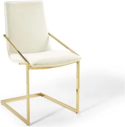 Vista 9 de Modway Pitch Performance - Sillón de terciopelo, 2 piezas, sillas de comedor, color dorado y negro