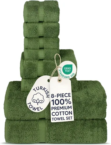 Vista 91 de Chakir Turkish Linens - Toallas turcas de 100% algodón, suaves y absorbentes (juego de 3 toallas personalizables, color aguamarina)