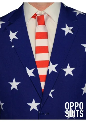 Vista 4 de Traje de rayas y estrellas de Opposuits para hombre Multicolor