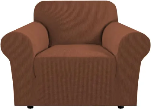 Vista 76 de H.VERSAILTEX Funda elástica para sofá, fundas suaves para muebles de 3 cojines, con tela jacquard gruesa a cuadros con parte inferior elástica, sofá