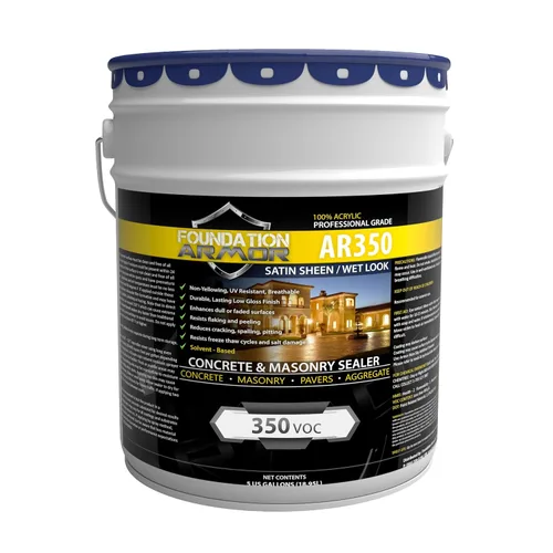 Vista 11 de Armor AR350 Sellador de Concreto de Aspecto Húmedo de Bajo Brillo de 5 Galones - Sellador Acrílico a Base de Solvente de Grado Profesional que