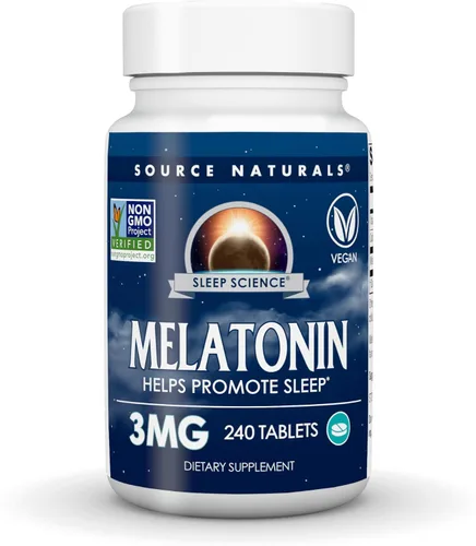 Vista 8 de Source Naturals Sleep Science Melatonina, Ayuda a Promover el Sueño* - 3 mg - 120 Tabletas
