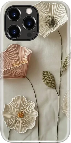 Vista 55 de Funda para iPhone 12 Mini, compatible con carga inalámbrica, protección de doble capa con elegante diseño de flores silvestres, silicona suave +