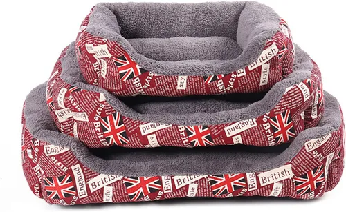 Vista 14 de Camas para perros pequeños, medianos y grandes, cama rectangular para mascotas, lavable, con estampado de leopardo, tamaño S