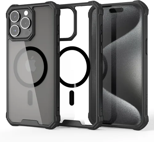 Vista 11 de RAPTIC Funda magnética Air para iPhone 15, funda protectora transparente a prueba de golpes, grado militar probada para caídas de 10 pies, funda