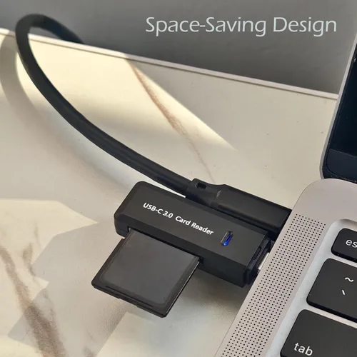 Vista 6 de Lector de tarjetas micro SD, lector de tarjetas de memoria USB C 2 en 1 de 5 Gbps para cámara digital, visor de tarjetas SD con doble ranura