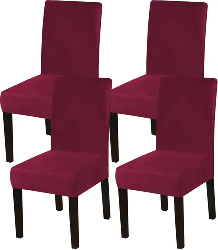 Vista 68 de Turquoize - Juego de 2 fundas elásticas para sillas de comedor, fundas lavables removibles para sillas de comedor, fundas de asiento para sillas
