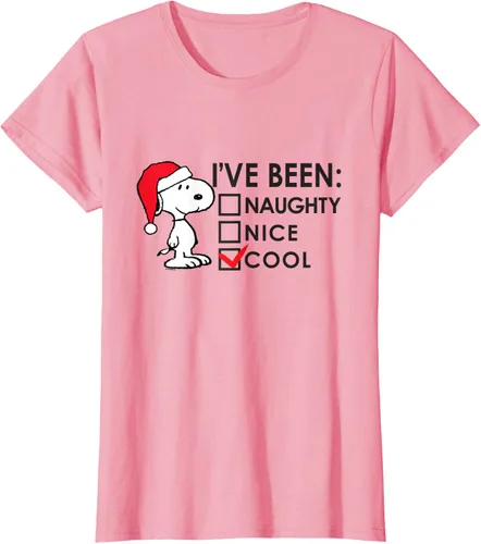 Vista 10 de Peanuts - Camiseta de Navidad fresca de Snoopy, Azul Blanco
