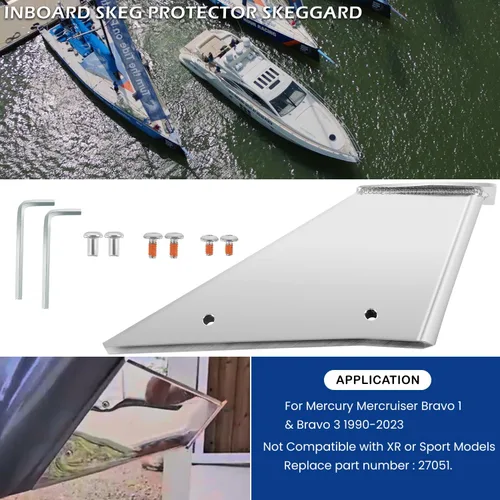 Vista 2 de 27051 - Protector de skeg para Mercury Mercruiser Bravo 1 y Bravo 3 1990-2023
