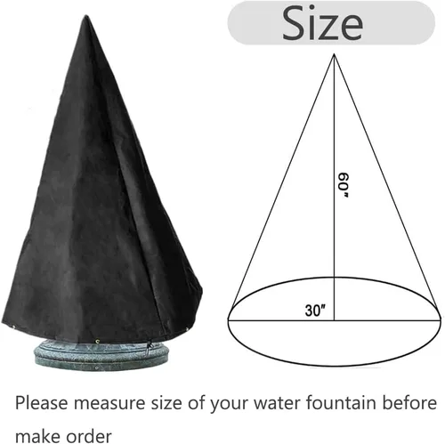 Vista 2 de Funda para fuente de agua al aire libre para invierno, impermeable, resistente, 600D, protector de muebles de patio, accesorios anticongelantes