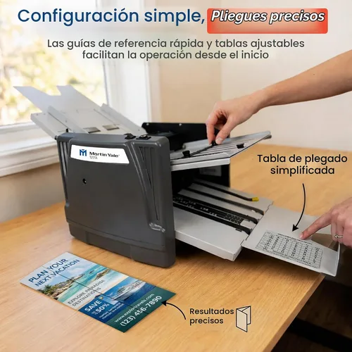 Vista 6 de Martin Yale 1217A Máquina automática de carpetas de papel, carpeta de documentos de alimentación automática de servicio medio para oficinas