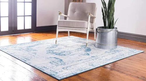 Vista 198 de Unique Loom Sofia Collection - Alfombra de área - Salle Garnier (3' 3" x 5' 3" Rectángulo, Turquesa/Azul)
