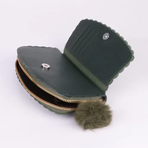 Vista 3 de SAQIANG Cartera de señoras 35, Verde, Cartera para mujer