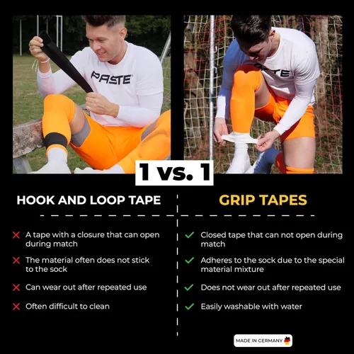 Vista 3 de PASTE ® Correas para Espinilleras de Fútbol de Silicona para Hombres, Mujeres y Jóvenes
