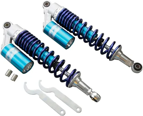 Vista 8 de Mallofusa Par de amortiguadores de aire traseros para motocicleta de 375 mm, 14.76 pulgadas, ajuste para Honda Yamaha Suzuki Kawasaki Dirt Bike ATV