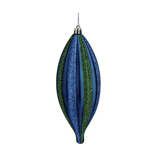 Vista 2 de Adorno Navideño Krist+ Azul Verde PVC 8,5 x 3,5 x 19 cm Alargado