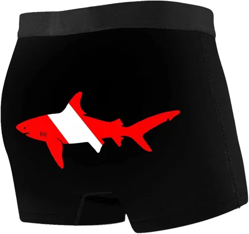Vista 2 de Calzoncillos tipo bóxer para hombre Shark Diver Scuba Soft Underpants Stretch Boxer Trunk con bolsa S-XXL