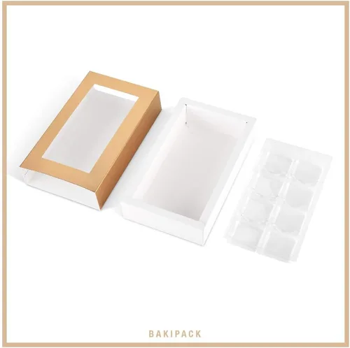 Vista 5 de 20 cajas de trufas doradas, embalaje de caja de chocolate, cajas Dorado
