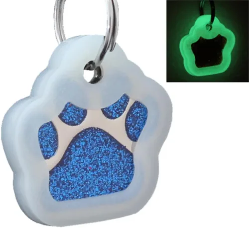 Vista 9 de Etiquetas de identificación de mascotas de acero inoxidable grabadas con láser, personalizadas para perros y gatos, etiqueta redonda de hueso