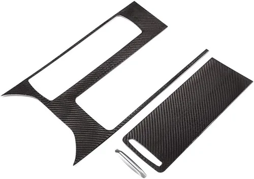 Vista 6 de YIWANG Cubierta de panel de consola central de coche de fibra de carbono real, 3 piezas para Land Rover Range Rover Sport 2014-2017 Auto Accesorios