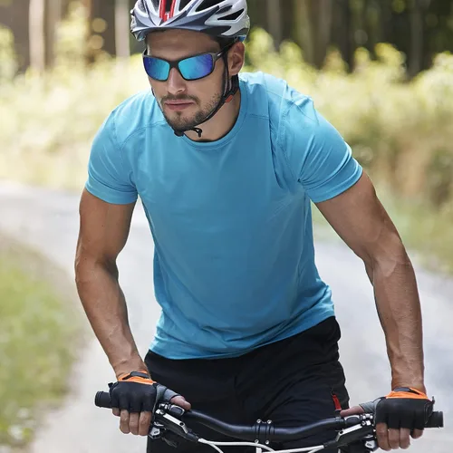 Vista 5 de TOREGE Gafas de sol polarizadas deportivas para hombres y mujeres, lentes de sol para ciclismo, correr, pesca, barco, senderismo, playa, TR66