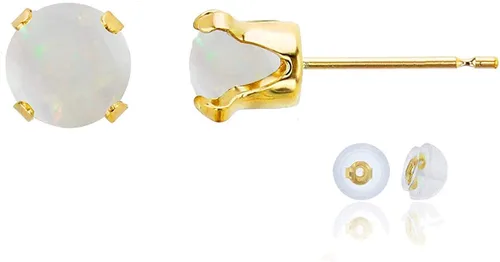 Vista 117 de Aretes de tuerca de plata de ley 925 chapados en oro de 14 quilates macizo, oro amarillo, blanco o rosa de 0.236 in Amatista