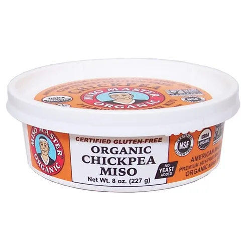 Vista 8 de Miso Master Miso orgánico de garbanzos, sin soja, sin gluten, orgánico, sin OMG, vegano, kosher, pasta de miso blanca vegana, tubo de 16 onzas