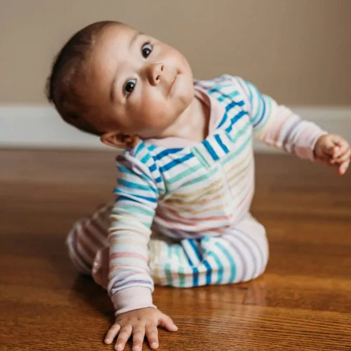 Vista 5 de HonestBaby - Mameluco de algodón orgánico con pies para dormir y jugar